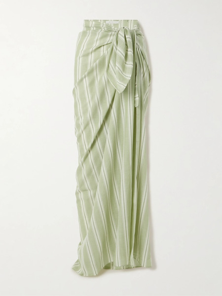  Faithfull Faithfull - Lomas Striped Cotton Pareo - Green 