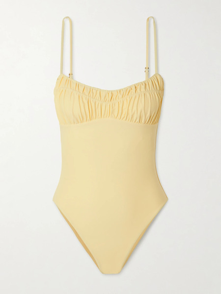  Faithfull Faithfull - Rocio Ruched Recycled Swimsuit - Yellow 