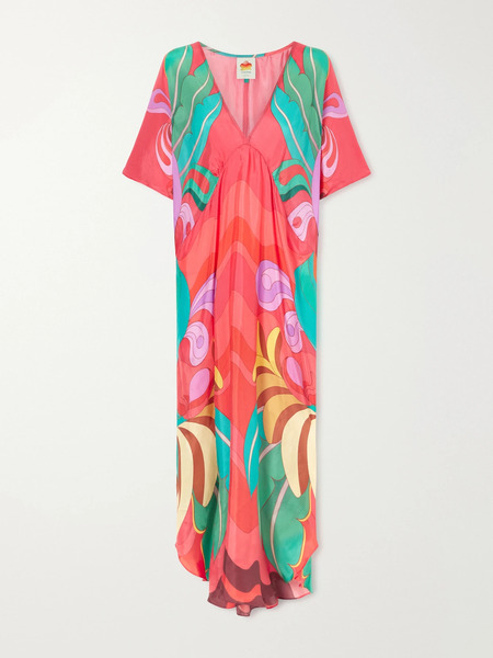  Farm Rio Farm Rio - Printed Satin Coverup - Red 