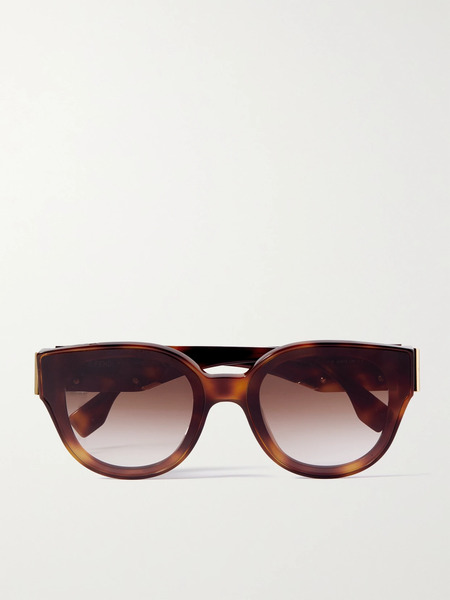 Fendi Eyewear Fendi Eyewear - First D-frame Embellished Tortoiseshell Acetate Sunglasses - Brown 