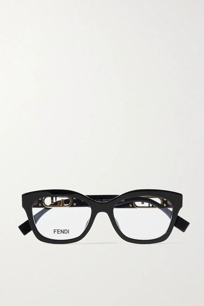  Fendi Eyewear Fendi Eyewear - O'lock D-frame Acetate Optical Glasses - Black 