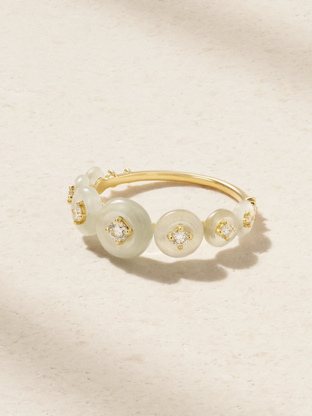  Fernando Jorge Fernando Jorge - Surrounding 18-karat Gold, Aquamarine And Diamond Ring - 6 1/2 