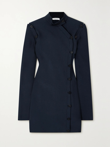  Ferragamo Ferragamo - Convertible Ponte Mini Dress - Navy 