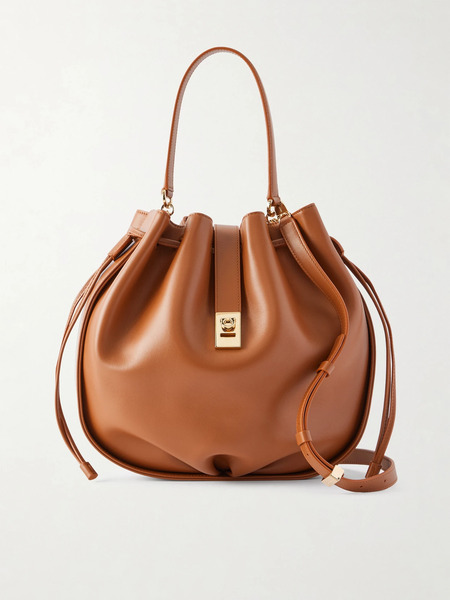  Ferragamo Ferragamo - Hug Leather Shoulder Bag - Brick 