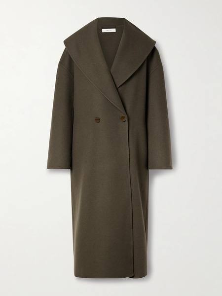  Fforme Fforme - Carlson Double-breasted Wool Coat - Dark Green 