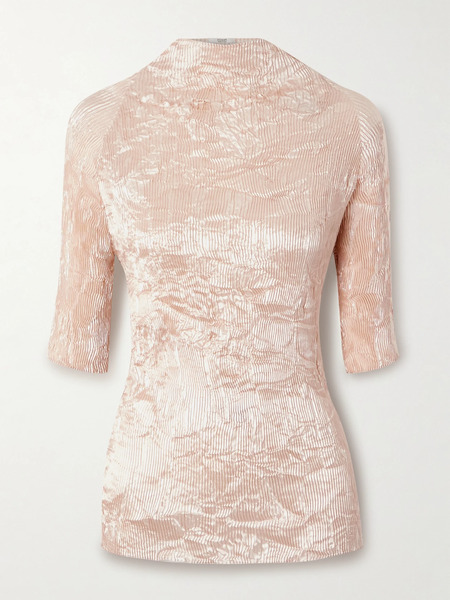  Fforme Fforme - Dahlia Crinkled Plissé-satin Blouse - Cream 