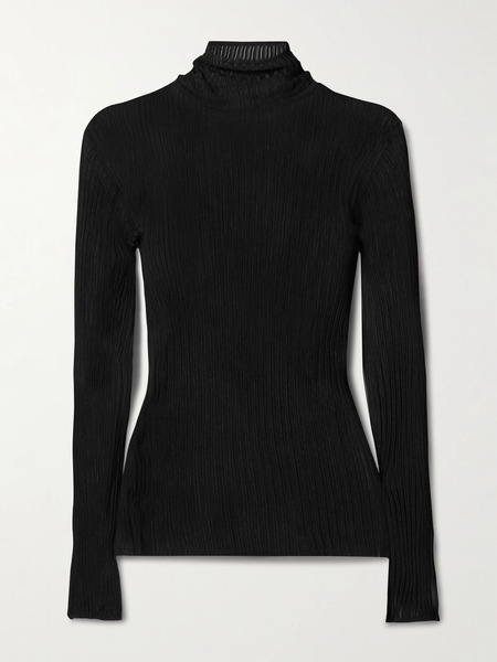  Fforme Fforme - Elin Ribbed-knit Turtleneck Sweater - Black 