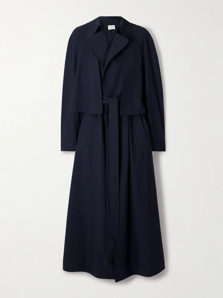  Fforme Fforme - Lennox Belted Pleated Twill Trench Coat - Navy 