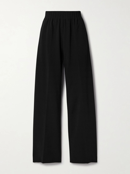 Fforme Fforme - Maud Wool-blend Crepe Wide-leg Pants - Black 
