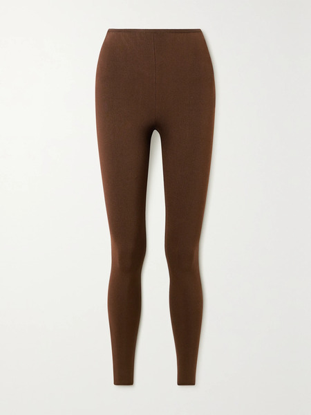  Fforme Fforme - + Net Sustain Anya Organic Silk-blend Leggings - Brown 