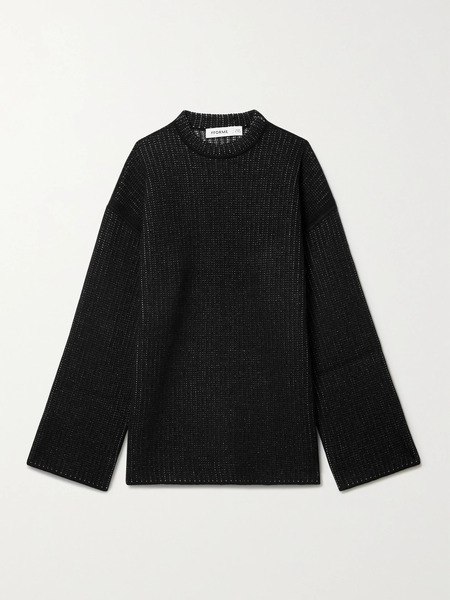  Fforme Fforme - + Net Sustain Harlow Ribbed Cashmere Sweater - Black 