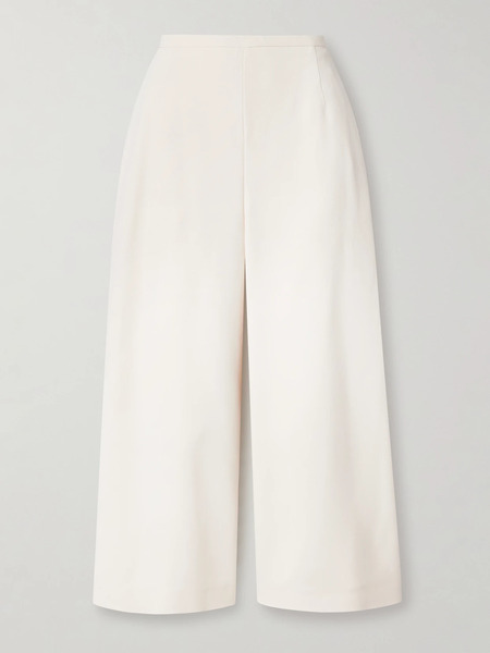  Fforme Fforme - Pat Cropped Crepe Wide-leg Pants - Ivory 