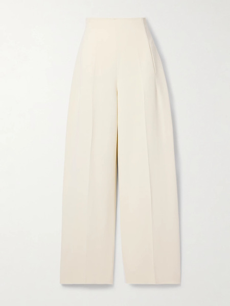  Fforme Fforme - Peyton Crepe Wide-leg Pants - Cream 
