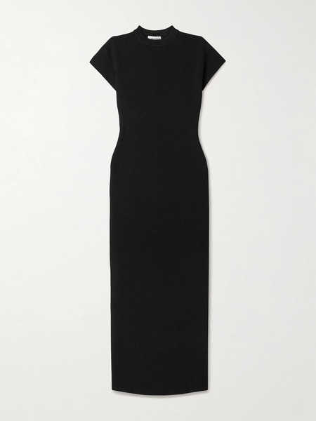  Fforme Fforme - Saiba Ribbed-knit Midi Dress - Black 