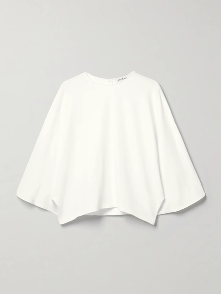  Fforme Fforme - Tala Pleated Crepe Top - White 