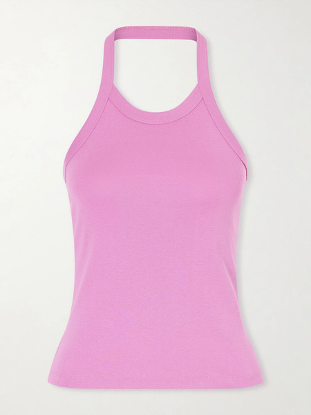 Flore Flore Flore Flore - Angie Organic Cotton-jersey Halterneck Tank - Pink 