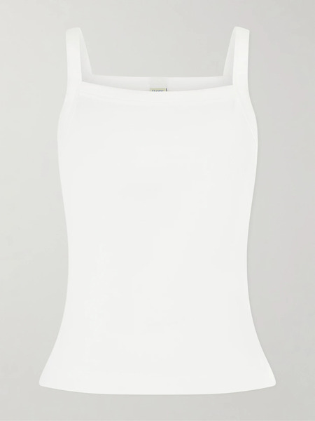  Flore Flore Flore Flore - May Organic Cotton-jersey Tank - White 
