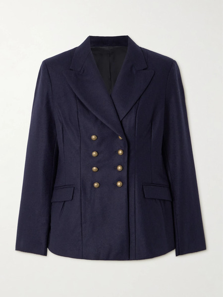  Fortela Fortela - Double-breasted Wool-felt Blazer - Navy 