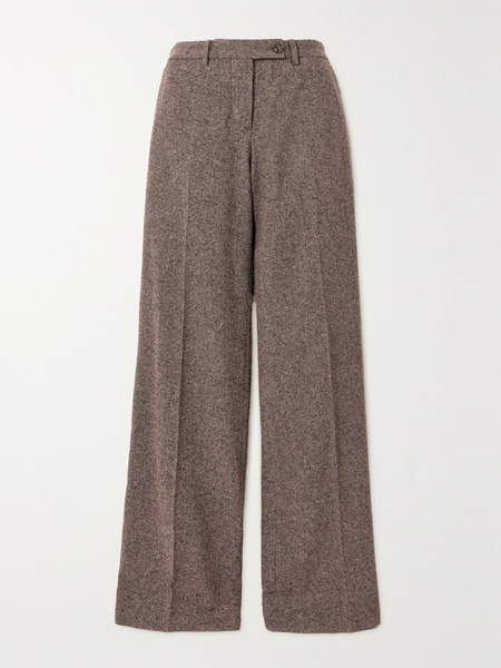  Fortela Fortela - Juliana Mélange Wool-blend Tweed Staight-leg Pants - Brown 