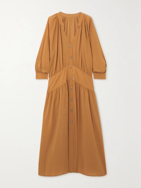  Fortela Fortela - Violet Embellished Lyocell-blend Maxi Dress - Brick 