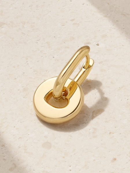  Foundrae Foundrae - Love Petite Chubby Heart Beat 18-karat Gold Single Earring - One Size 