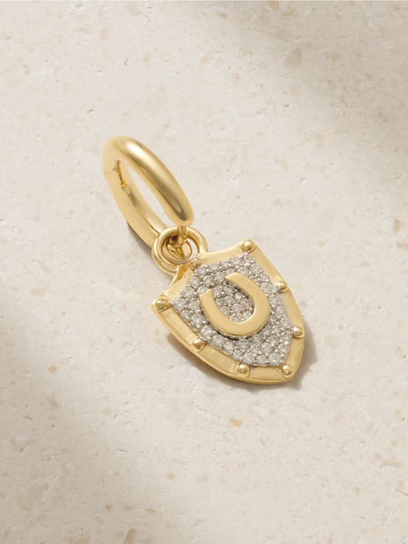  Foundrae Foundrae - Protection 18-karat Gold Diamond Single Hoop Earring - One Size 