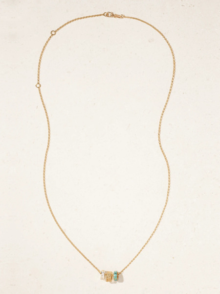 Foundrae Foundrae - Reverie, Snake And Wholeness Tenet Heart Beats 18-karat Gold And Enamel Necklace - One Size 