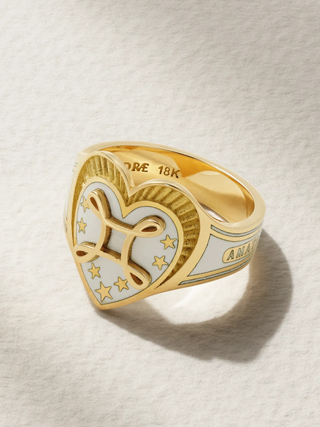  Foundrae Foundrae - True Love 18-karat Gold Enamel Ring - 7 