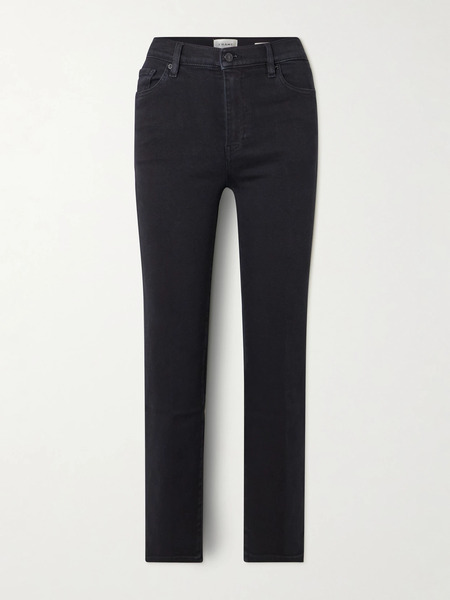  Frame Frame - Le Sleek High-rise Straight-leg Jeans - Black 