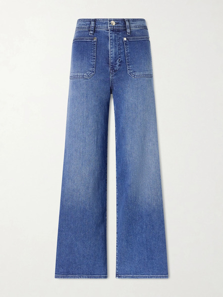  Frame Frame - Le Slim Palazzo High-rise Wide-leg Jeans - Blue 