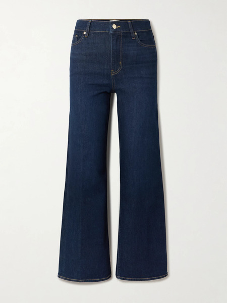  Frame Frame - Le Slim Palazzo High-rise Wide-leg Jeans - Mid Denim 