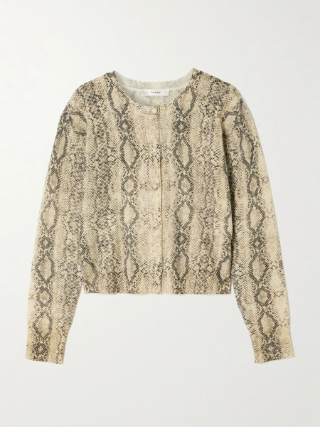  Frame Frame - Snake-print Cashmere Cardigan - Snake Print 