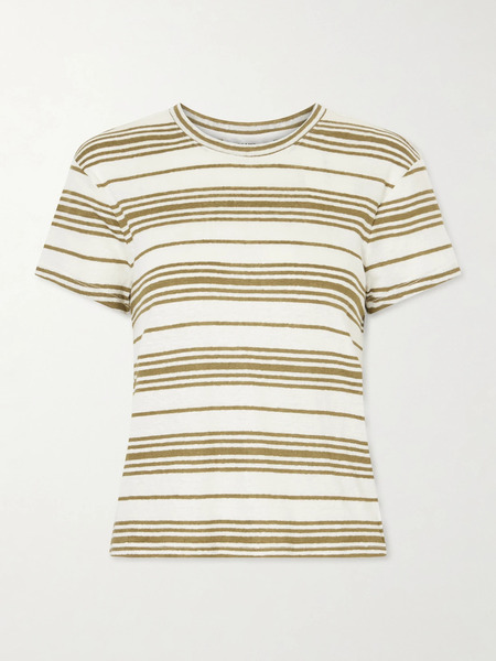  Frame Frame - Striped Linen T-shirt - Multi 
