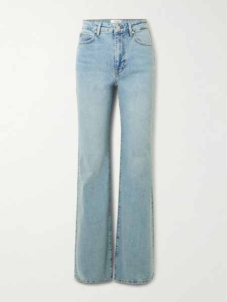  Frame Frame - The Arrow High-rise Flared Jeans - Light Denim 