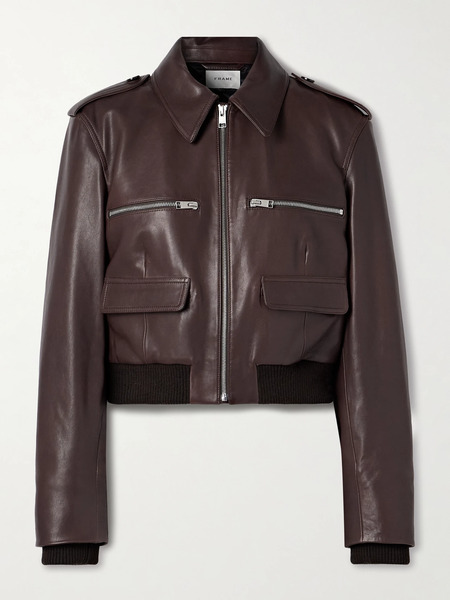  Frame Frame - The Aviator Leather Jacket - Brown 