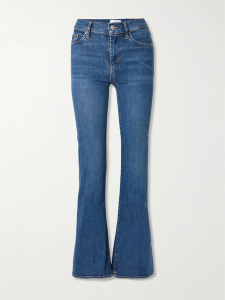  Frame Frame - The Icon Long Mid-rise Flared Jeans - Mid Denim 