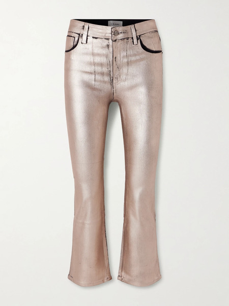  Frame Frame - The Reboot Mid-rise Bootcut Metallic Jeans - Gold 
