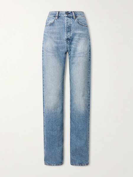  Frame Frame - The Stack High-rise Straight-leg Jeans - Light Denim 