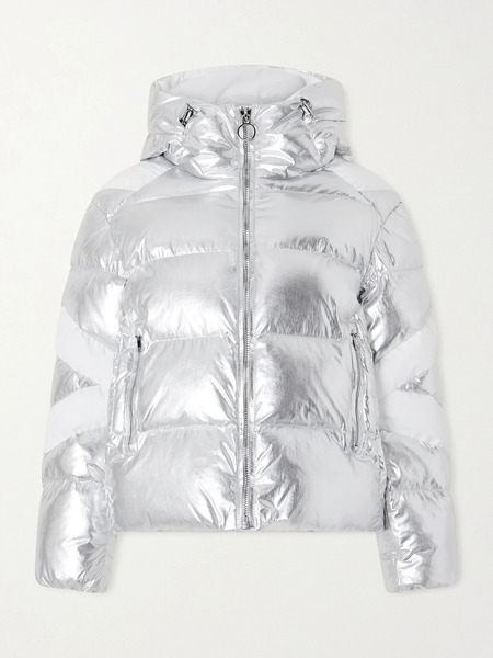  Fusalp Fusalp - Charloy Hooded Quilted Padded Metallic Shell Jacket - Silver 