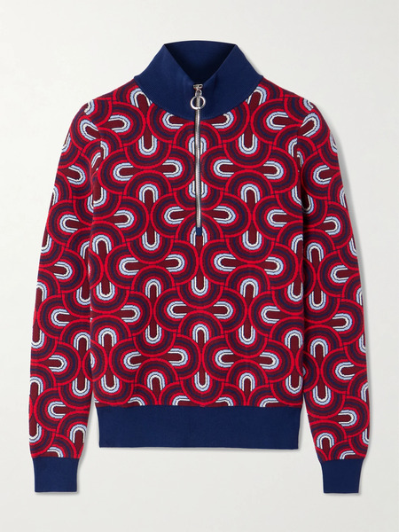  Fusalp Fusalp - Jacquard-knit Half-zip Sweater - Crimson 