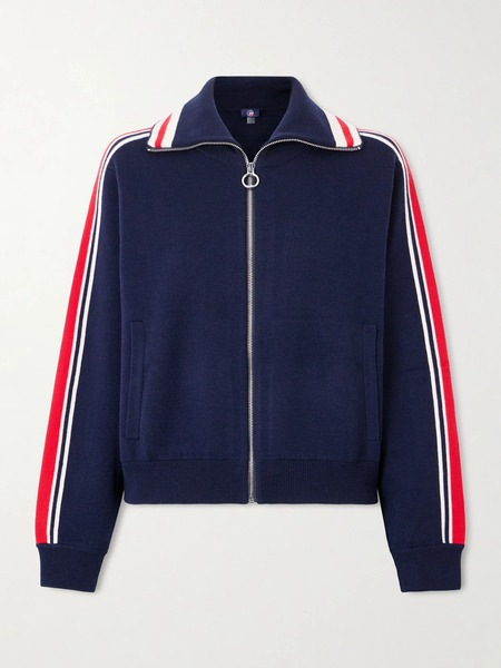  Fusalp Fusalp - Striped Wool-blend Zip-up Sweater - Navy 