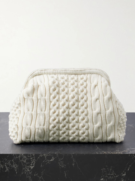  Gabriela Hearst Gabriela Hearst - Agon Cable-knit Cashmere Clutch - Ivory 