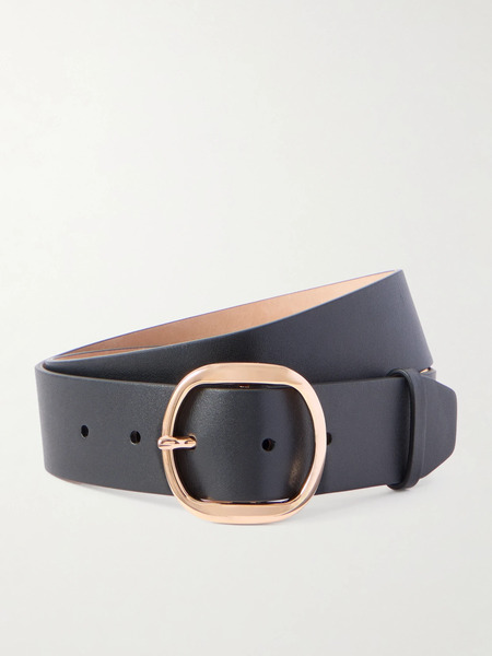  Gabriela Hearst Gabriela Hearst - Elster Textured-leather Belt - Black 