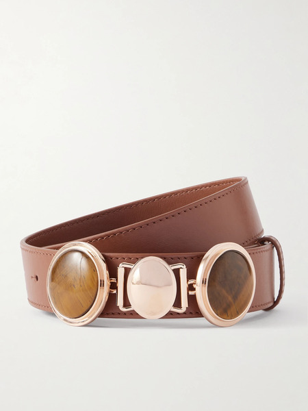  Gabriela Hearst Gabriela Hearst - Embellished Leather Belt - Tan 