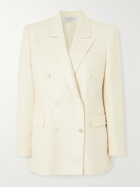  Gabriela Hearst Gabriela Hearst - Gavin Double-breasted Silk And Wool-blend Blazer - Ivory 