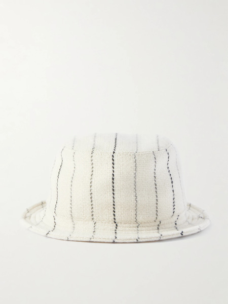  Gabriela Hearst Gabriela Hearst - Kiran Striped Cashmere And Wool-blend Bucket Hat - Ivory 