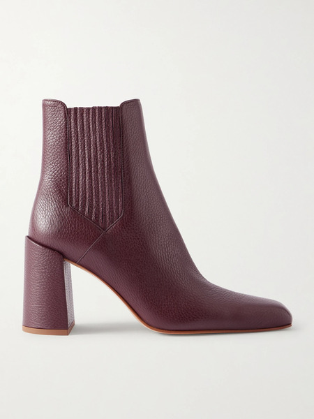  Gabriela Hearst Gabriela Hearst - Luke 90 Textured-leather Chelsea Boots - Burgundy 