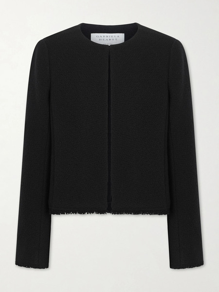  Gabriela Hearst Gabriela Hearst - Normand Frayed Wool And Cashmere-blend Jacket - Black 
