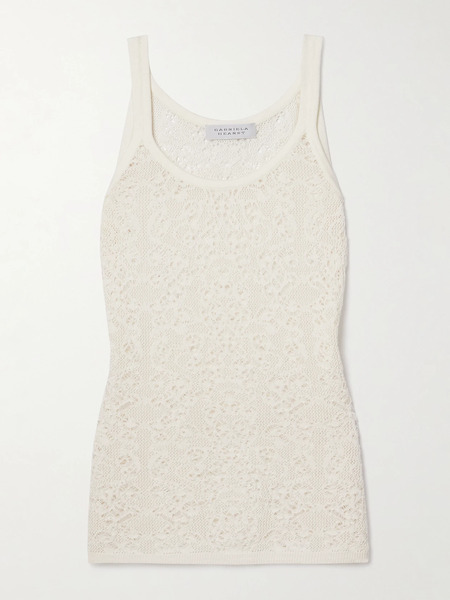  Gabriela Hearst Gabriela Hearst - Pontus Crocheted Wool And Silk-blend Tank - Ivory 