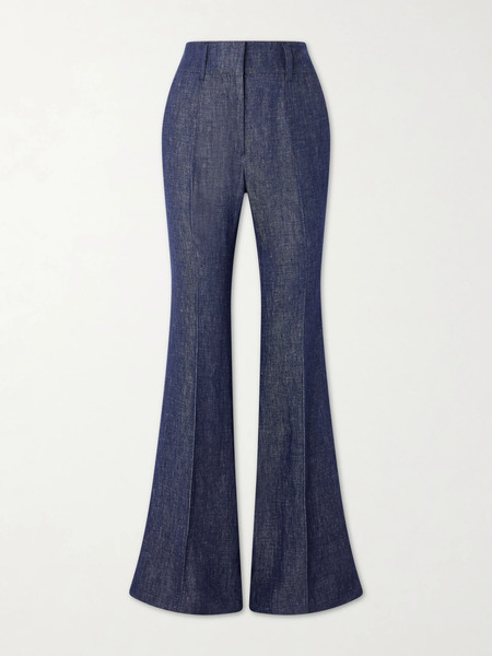  Gabriela Hearst Gabriela Hearst - Rhein Linen-chambray Flared Pants - Dark Denim 
